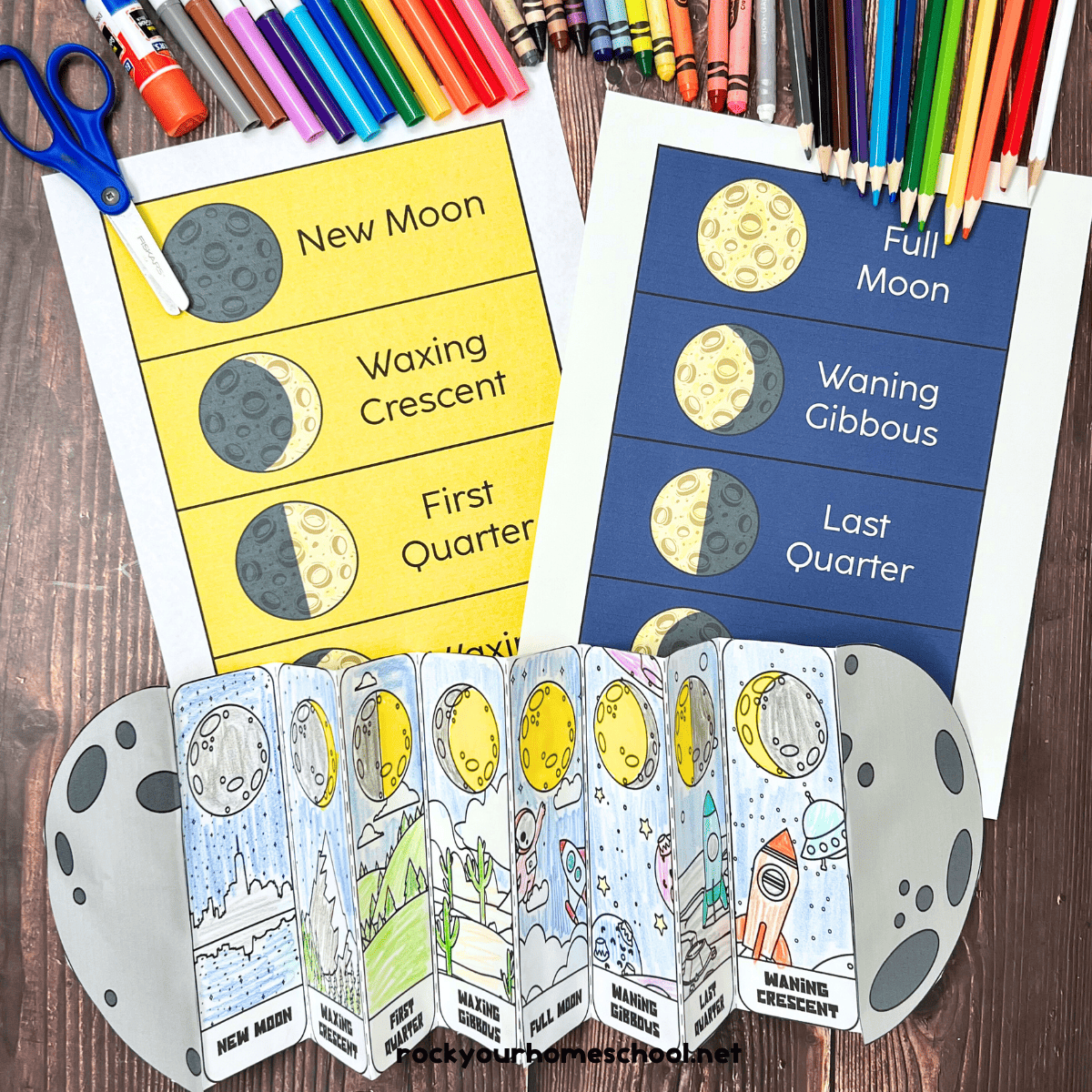 Moon Phases Foldable for a Fun Science Activity (Free)