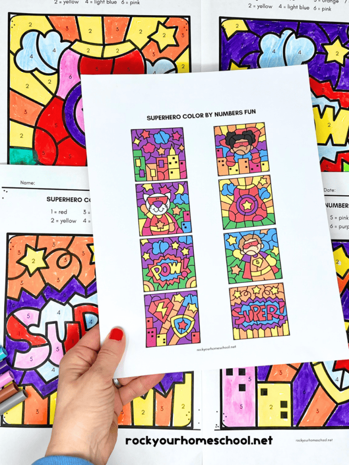 Free Color by Number Printables to Boost Learning Fun - Rock Your ...