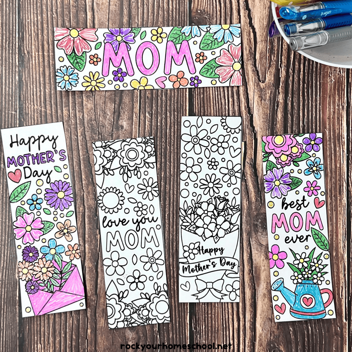 Mother's Day Bookmarks to Color: Fun Ideas for This Free Set