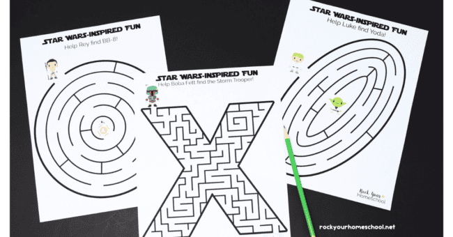 Star Wars-Inspired Mazes for Stellar Fun Activities (7 Free)