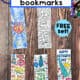 Five examples of Father's Day bookmarks to color.