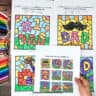 Father's Day Color by Number Pages for Kids (9 Free)- Rock Your Homeschool