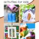 Four types of activities for kids with camping themes.