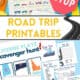 Examples of the best free road trip printables for kids.