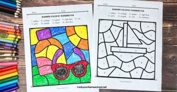 Summer Color By Number Printable Pages For Kids (10 Free)- Rock Your ...