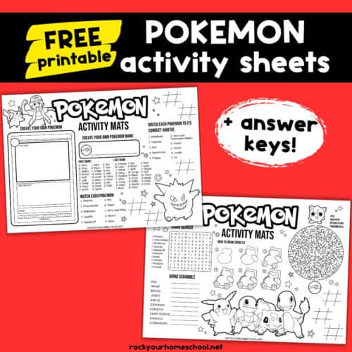 Pokemon Activity Sheets