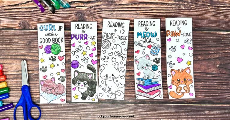 Cat Bookmarks To Color: Cute Ways To Enjoy Reading (Free) - Rock Your ...