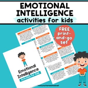 Examples of free printable lists of emotional intelligence activities for kids.