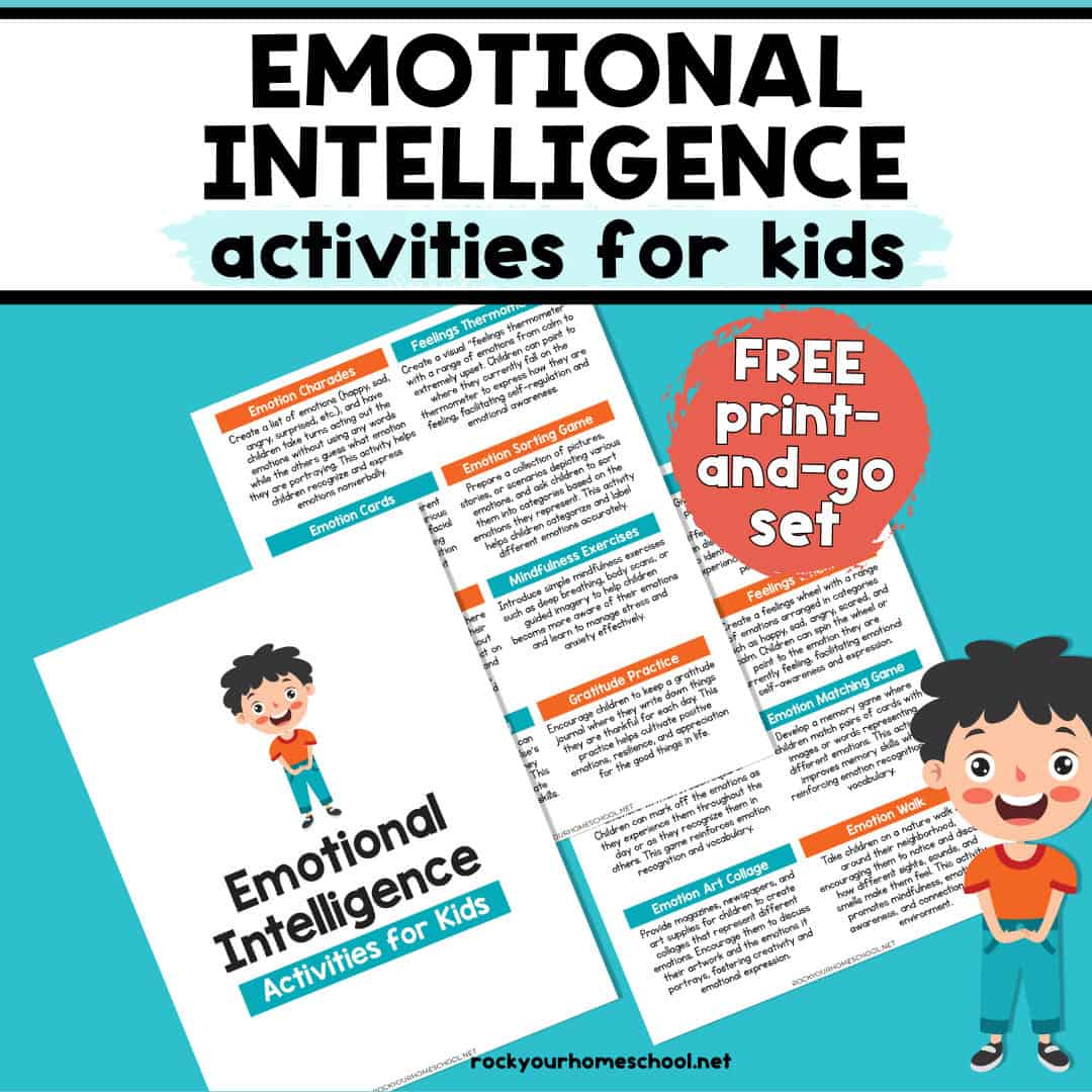 Examples of free printable emotional intelligence activities for kids.