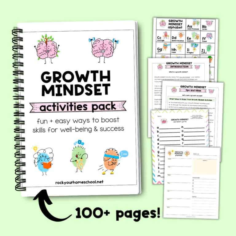 Growth Mindset Activities Pack - Rock Your Homeschool