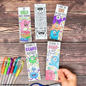 Monster Bookmarks To Color: Cute Ways To Boost Reading (Free) Rock Your ...