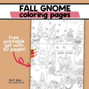 Examples of 10 free fall gnome coloring pages.