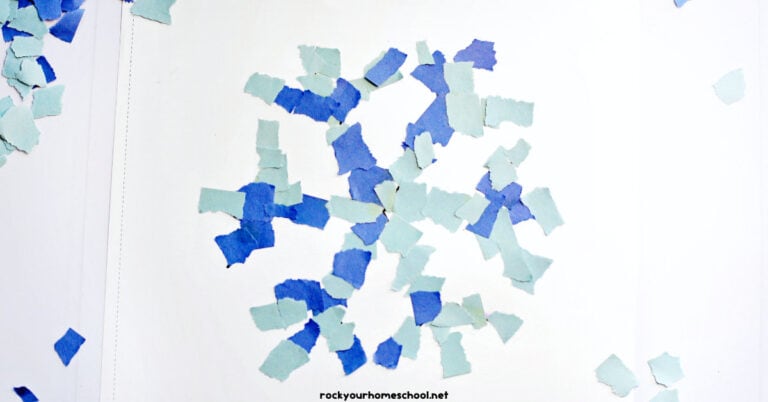Snowflake Ripped Paper Torn Paper Snowflake Craft: How To Enjoy For Easy Winter Fun - Rock ...