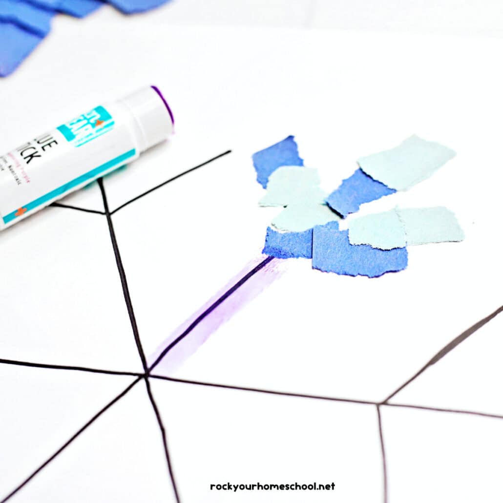Snowflake Ripped Paper Torn Paper Snowflake Craft: How To Enjoy For Easy Winter Fun - Rock ...