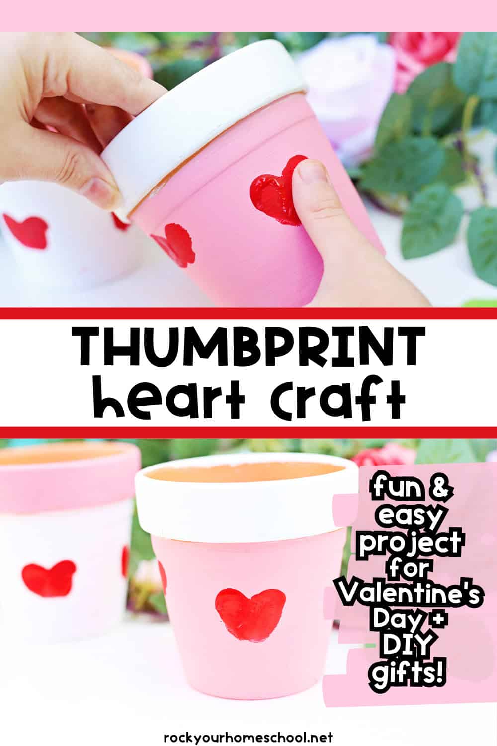 Thumbprint Heart Craft: How To Make This Cute Clay Pot- Rock Your ...