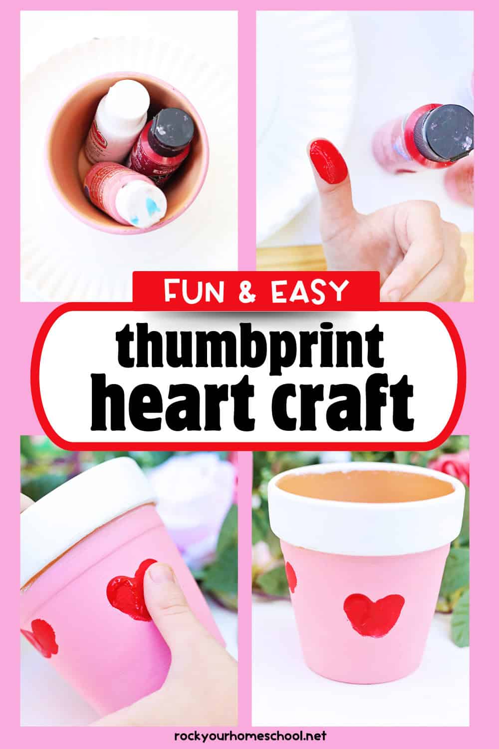 Thumbprint Heart Craft: How To Make This Cute Clay Pot- Rock Your ...