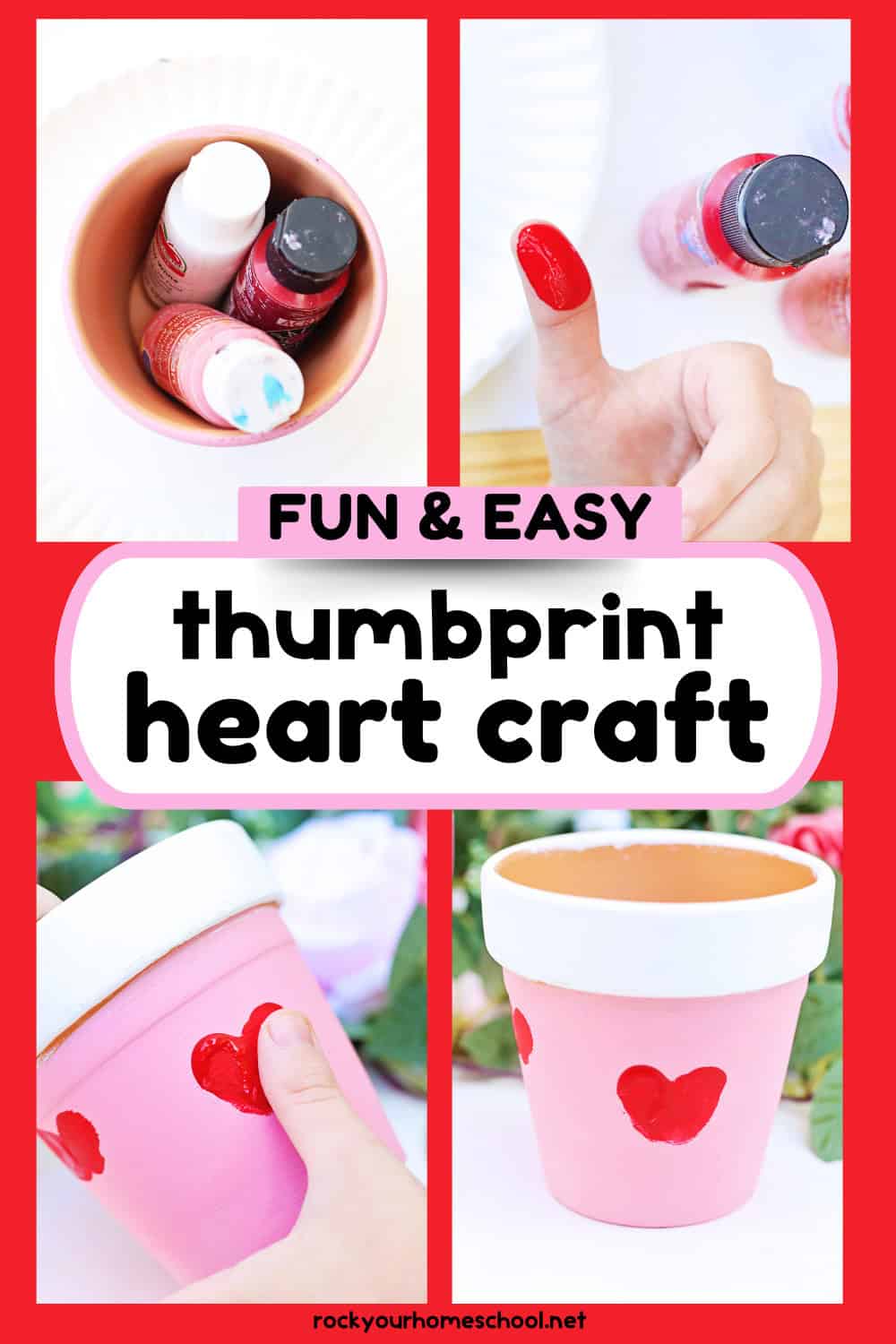 Thumbprint Heart Craft: How To Make This Cute Clay Pot- Rock Your ...