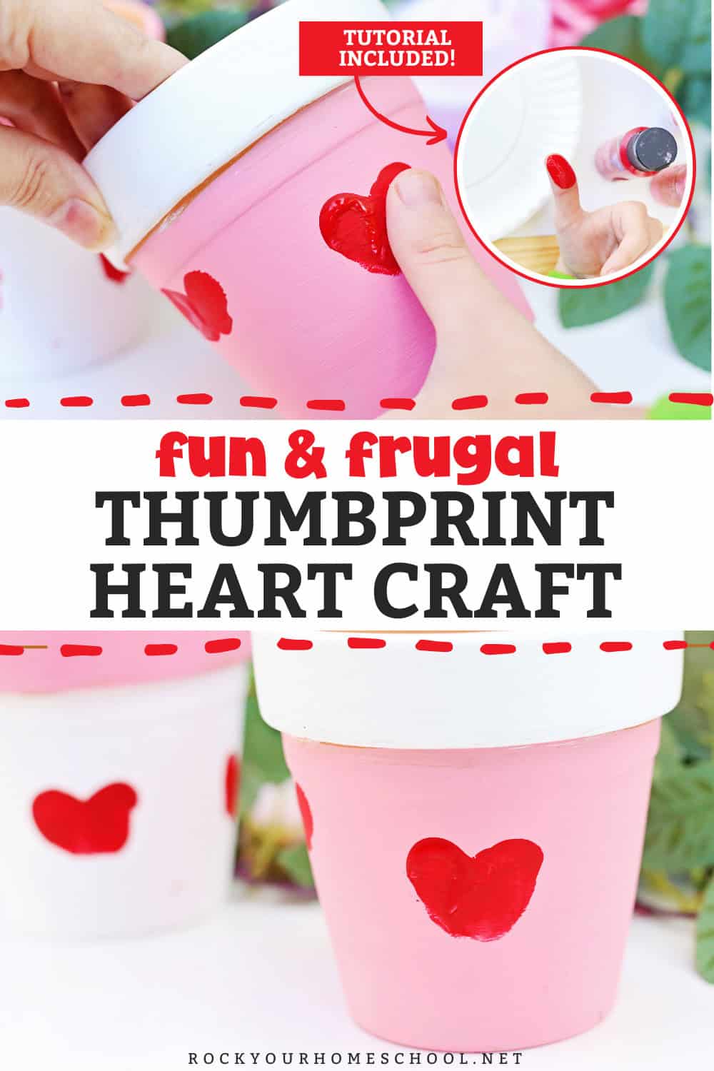 Thumbprint Heart Craft: How To Make This Cute Clay Pot- Rock Your ...