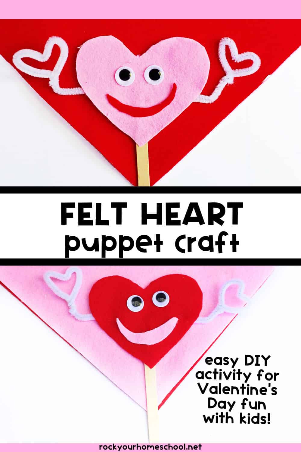 Felt Heart Craft: How To Make These Fun Puppets - Rock Your Homeschool