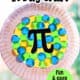 Example of yellow, blue, and green paper plate suncatcher craft for Pi Day.