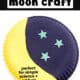 Paper plate moon craft in black and yellow with glow-in-the-dark star stickers.