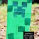 Example of paper bag Minecraft Creeper craft.