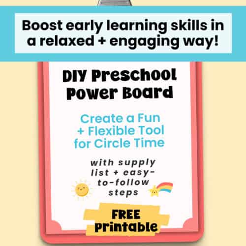 DIY Preschool Power Board