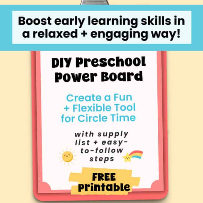 DIY Preschool Power Board