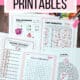 Axolotl word search, acrostic poem, roll & cover game, I Spy, and maze.