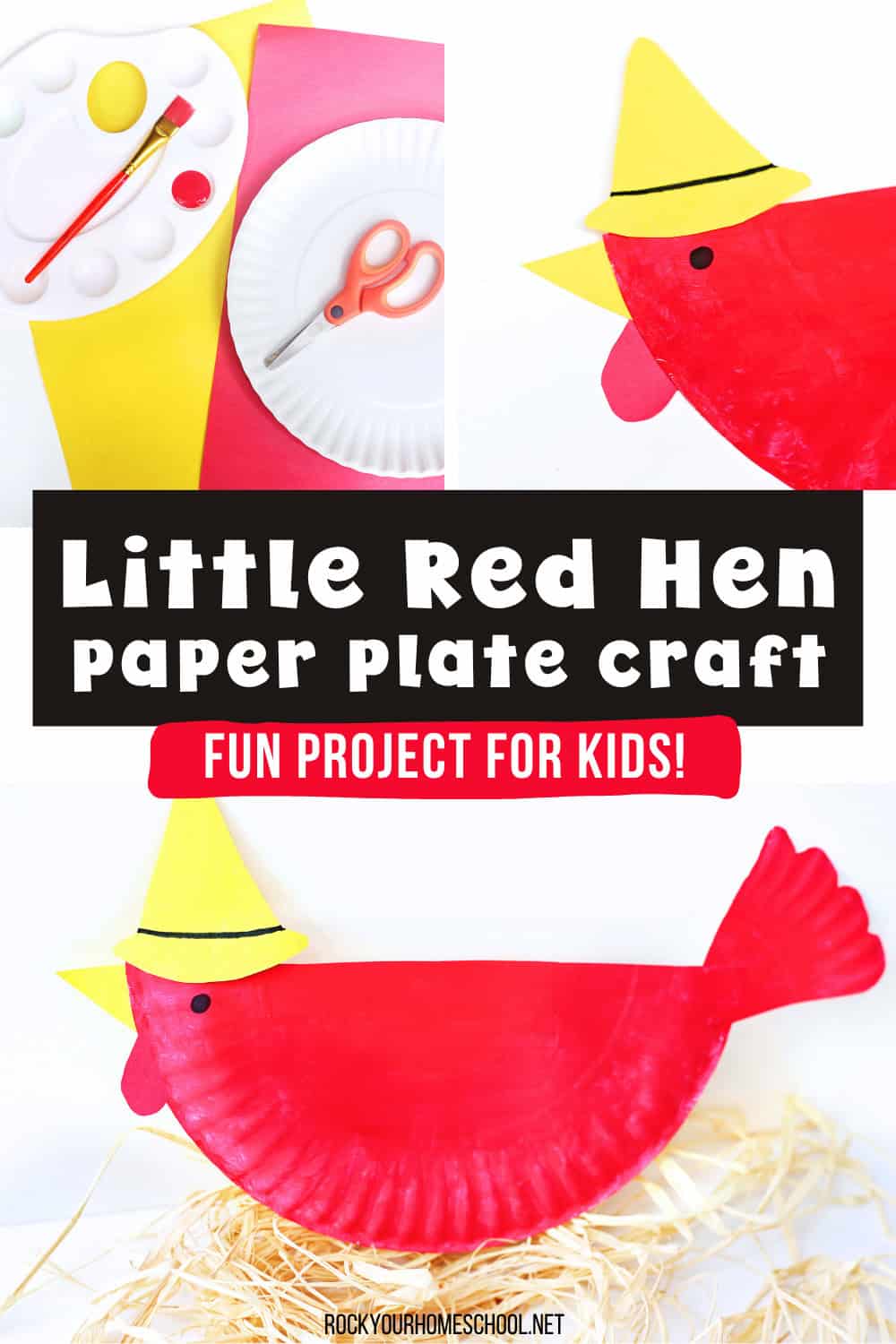 Little Red Hen Craft How To Make With Paper Plate Rock Your Homeschool