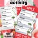 Mock-up life cycle of an apple printable activity for science foldable.