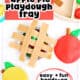 Examples of apple pie playdough tray.