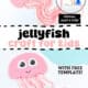 Examples of easy jellyfish crafts with supplies of paper, yarn, marker, and scissors.