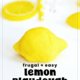 Example of easy lemon playdough in lemon shape.
