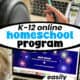 Teenage boy using laptop for algebra lesson on IXL, a K-12 online homeschool program.