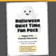 Cover of Halloween Quiet Time Fun Pack with cute ghost.
