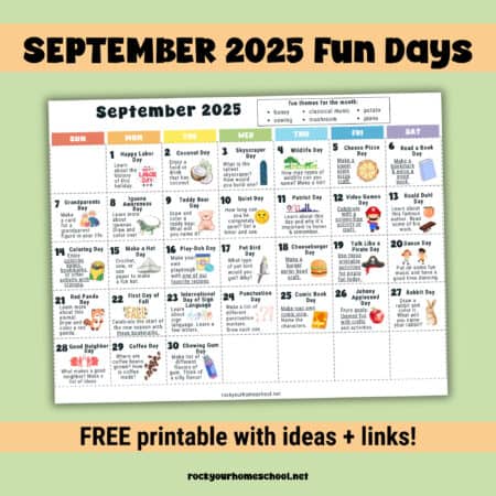 September 2025 Fun Days calendar in color.