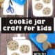 Example of cute and easy cookie jar craft with white paper, scissors, tan and brown paints, and potato.