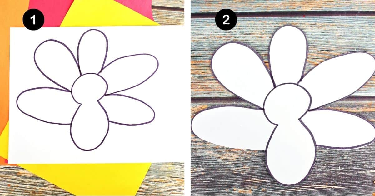 Simple turkey shape drawn on white cardstock and cut out.