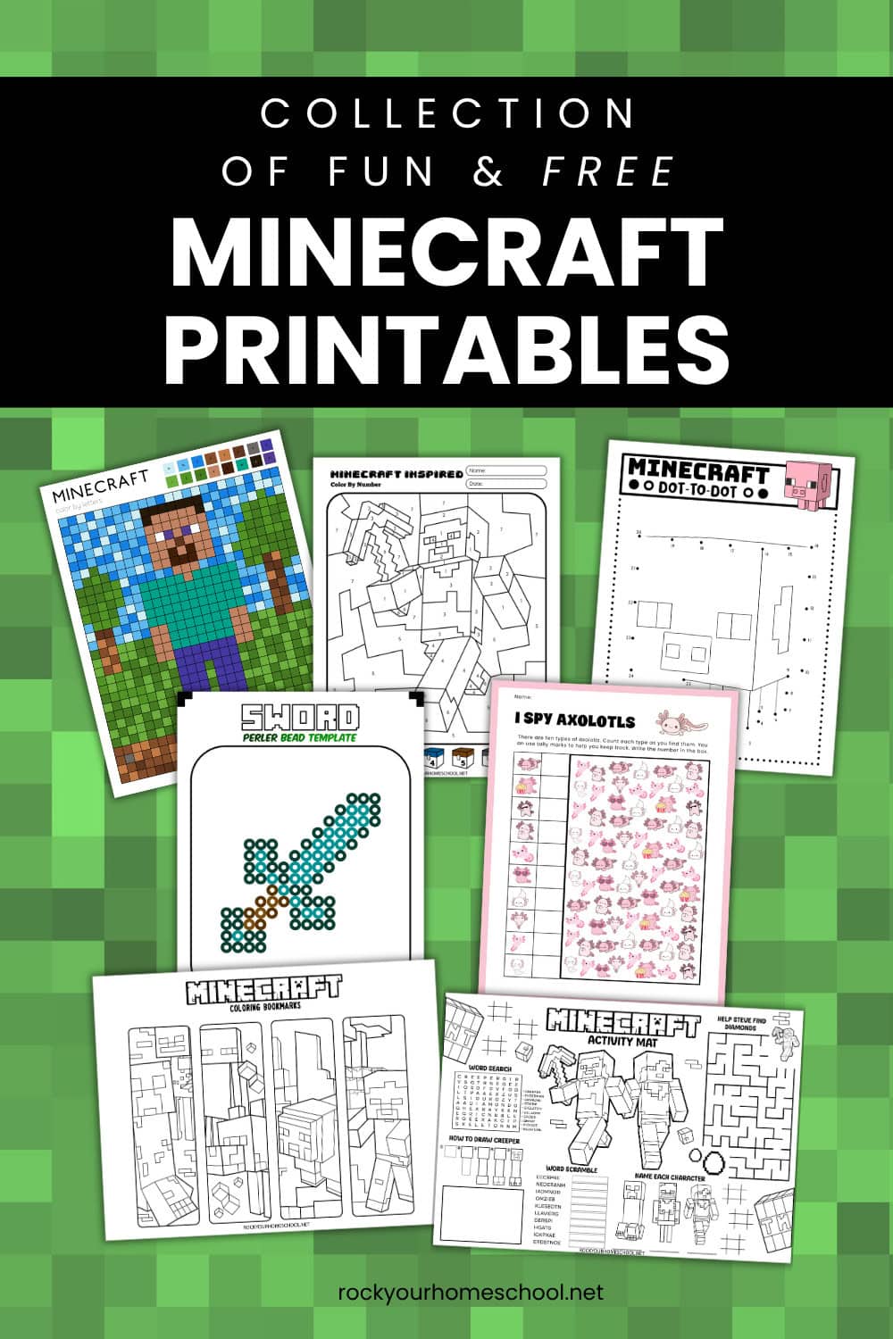 7 Free Minecraft Printables for Fun Activities with Kids - Rock Your ...