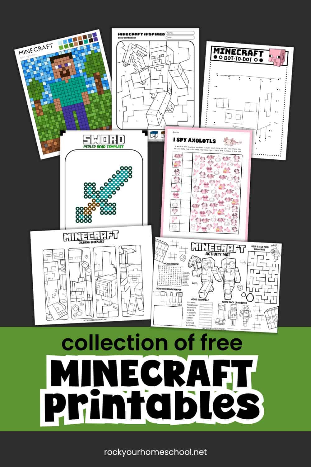 7 Free Minecraft Printables for Fun Activities with Kids - Rock Your ...