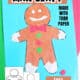 Example of torn paper gingerbread man craft with two printable templates.