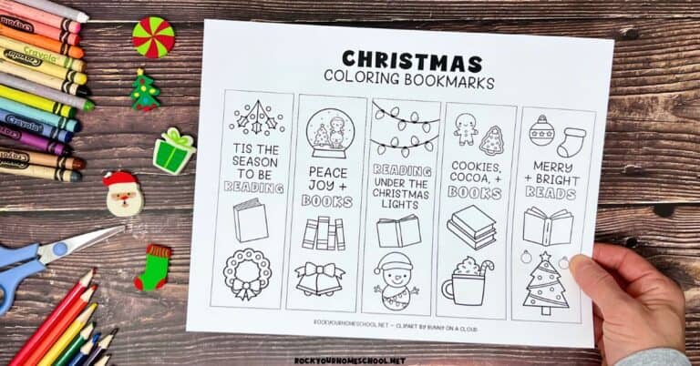 5 Free Printable Christmas Bookmarks for Kids to Color- Rock Your ...