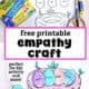 Examples of free printable empathy craft for kids featuring eggs in a nest.