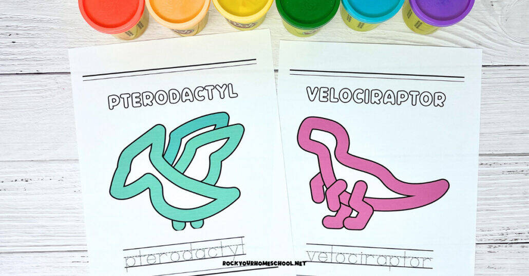 10 Free Dinosaur Playdough Mats for Kids - Rock Your Homeschool