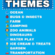 List of 12 simple and fun preschool summer themes for kids.