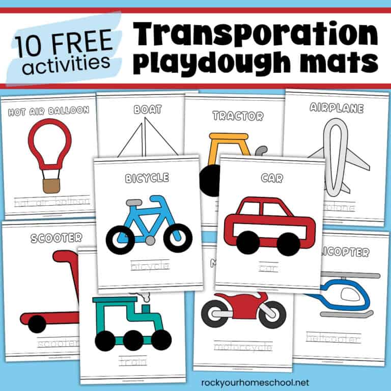 10 Free Transportation Playdough Mats for Kids to Enjoy- Rock Your ...