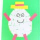 Example of simple torn paper Humpty Dumpty craft for kids.