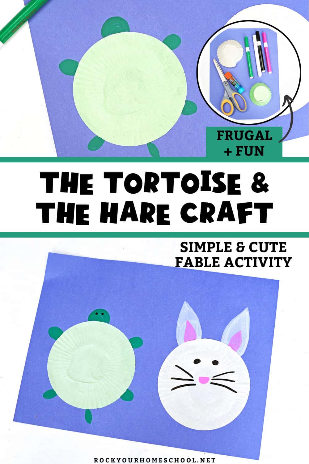 The Tortoise and The Hare Craft for Fun with Fables- Rock Your Homeschool