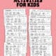 12 free printable monthly calendars full of fun and easy indoor activities for kids.